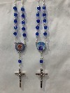Auto Rosary with Mary, Refuge of Holy Love and United Hearts Complete Image 2 sided middle medal
