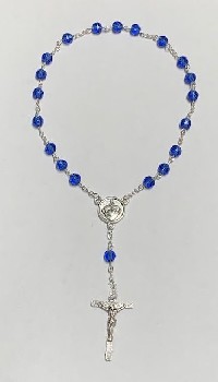 Chaplet Packet: Blue/Silver UNITED HEARTS CHAPLET (with Eng/Span prayer insert)