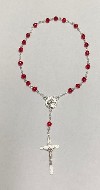 Chaplet Packet: Red/Silver UNITED HEARTS CHAPLET (with Eng/Span prayer insert)