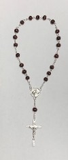 Chaplet Packet: Wood/Silver UNITED HEARTS CHAPLET (with Eng/Span prayer insert)