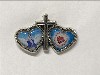Lapel Pin with Images of Mary Refuge of Holy Love and The United Hearts