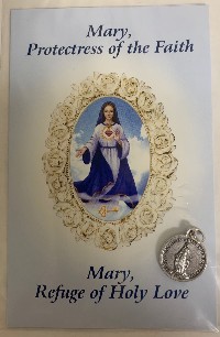 Medal: Our Lady Protectress of the Faith with ENGLISH Prayer Card