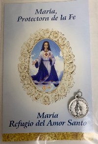 Medal: Our Lady Protectress of the Faith with SPANISH Prayer Card