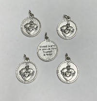 Medal: United Hearts Scapular Medal 5 Pack with SPANISH Card