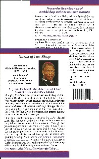 Prayer Card: Prayers for the Beatification of Archbishop Gabriel Ganaka (ENGLISH)