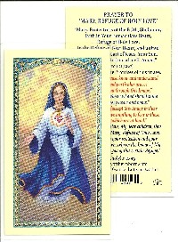 Prayer Card Laminated: Prayer To "Mary, Refuge of Holy Love" (English)