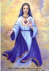 Print: Mary Refuge of Holy Love With Color Background (5x7)