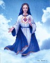 Print: Mary, Refuge of Holy Love With Blue Sky Background (8x10)