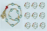 Rosary of the Unborn Double-Wrap Bracelet (Medium, ENGLISH) 10 Pack